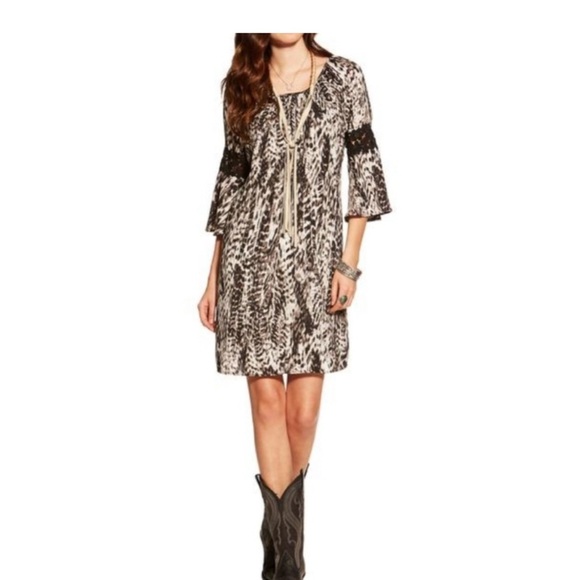 Ariat Black and White Patterned Dress size XL - Picture 1 of 12